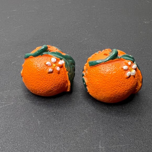 VTG California Orange Salt & Pepper Shakers Hand-Painted Ceramic Collectibles - Picture 3 of 10
